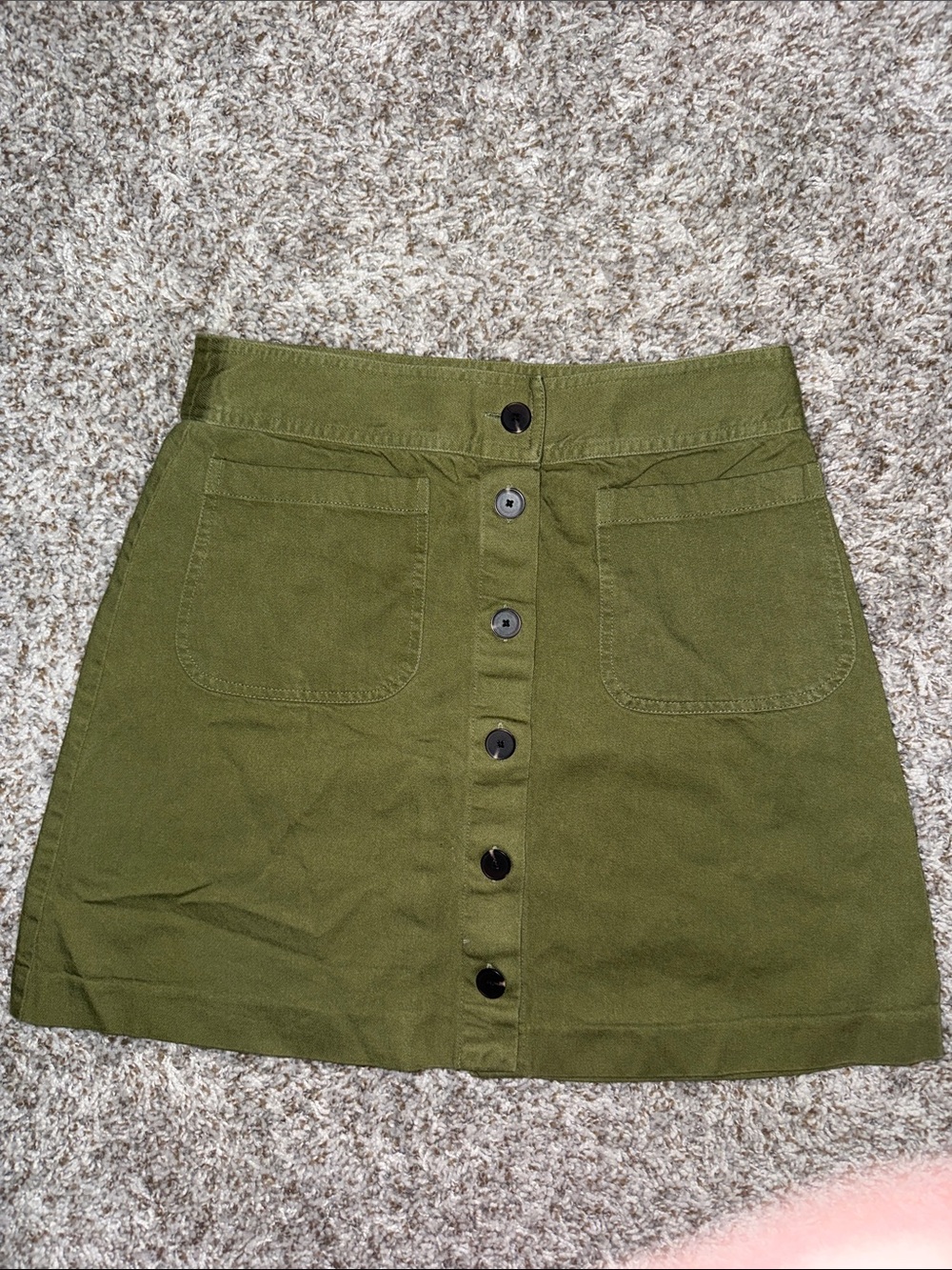 Madewell Olive Green Utility Skirt